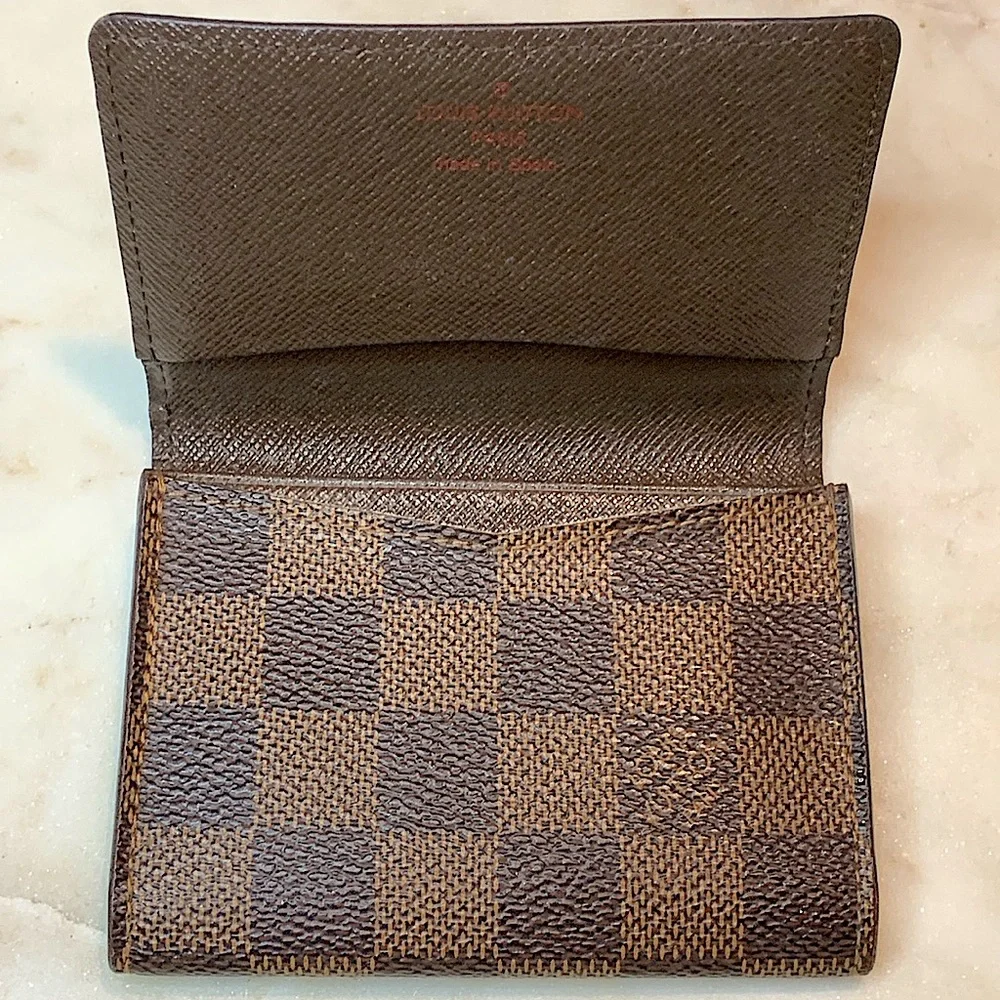 LOUIS VUITTON DAMIER EBENE ENVELOPE CARD HOLDER